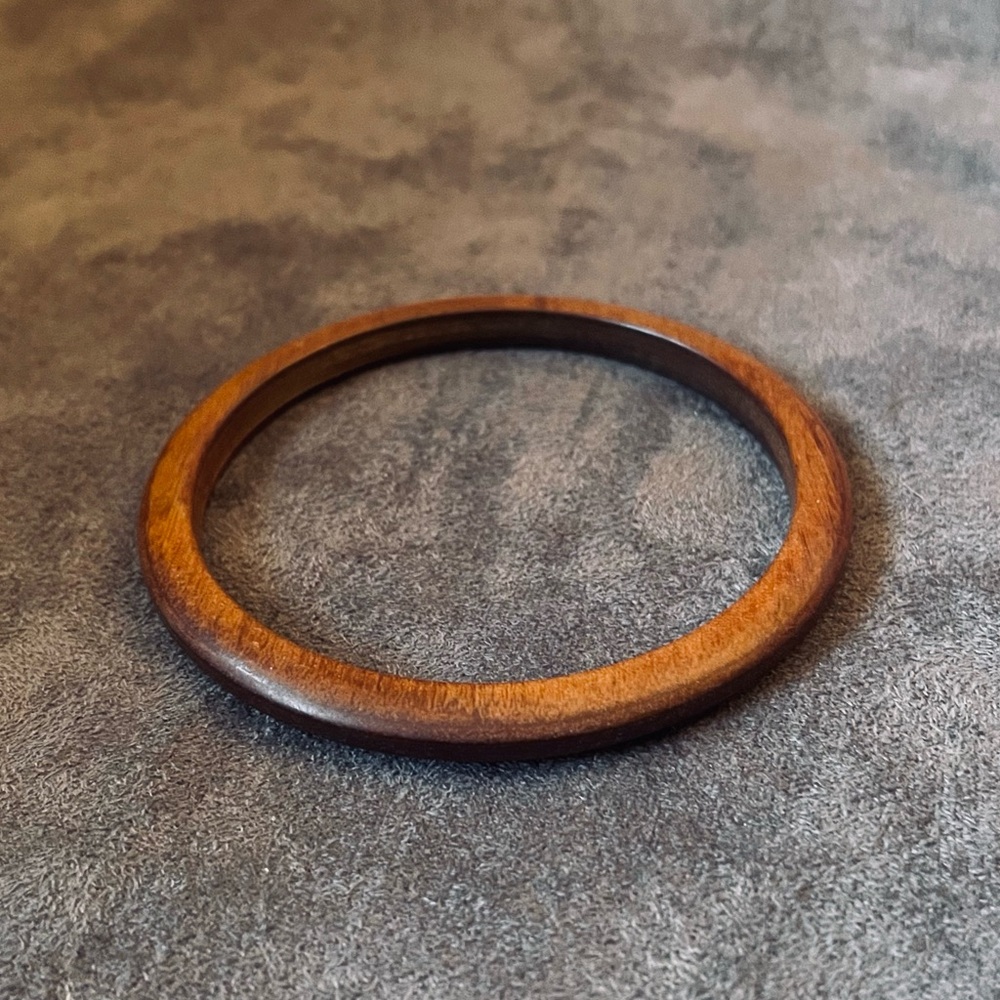 Wooden bangle bracelet